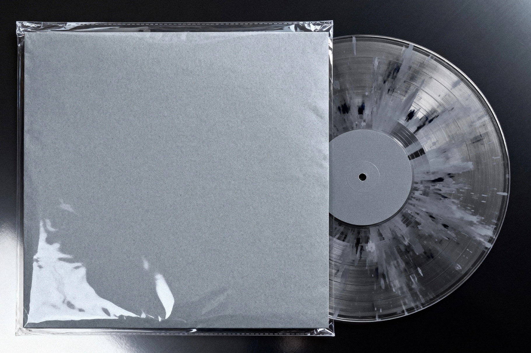 Vinyl Record Sleeve Mockup with Disc