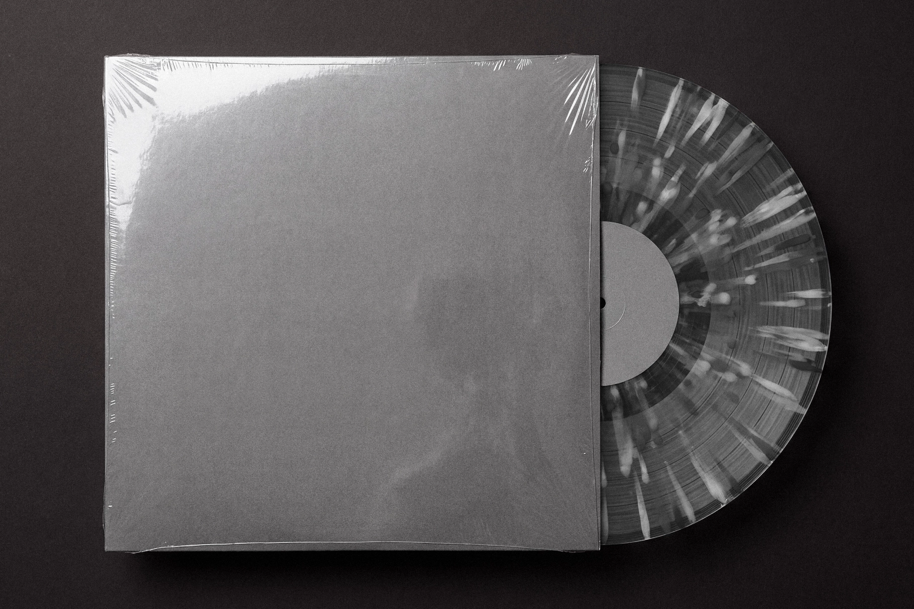 Vinyl LP Sleeve Mockup with Record
