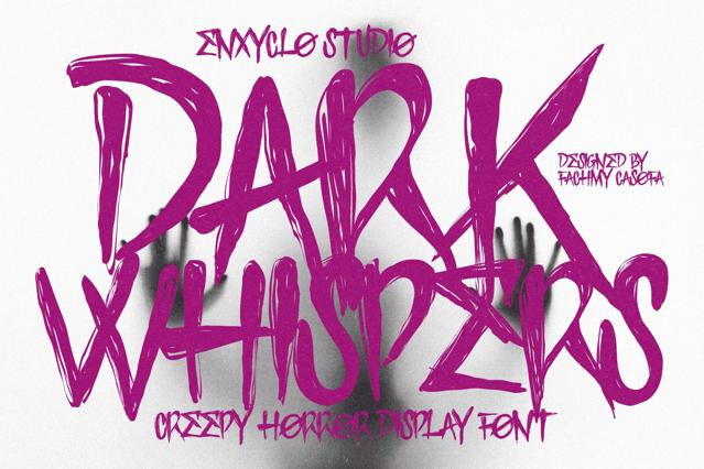 Dark Whispers - Scratch Creepy Display Font