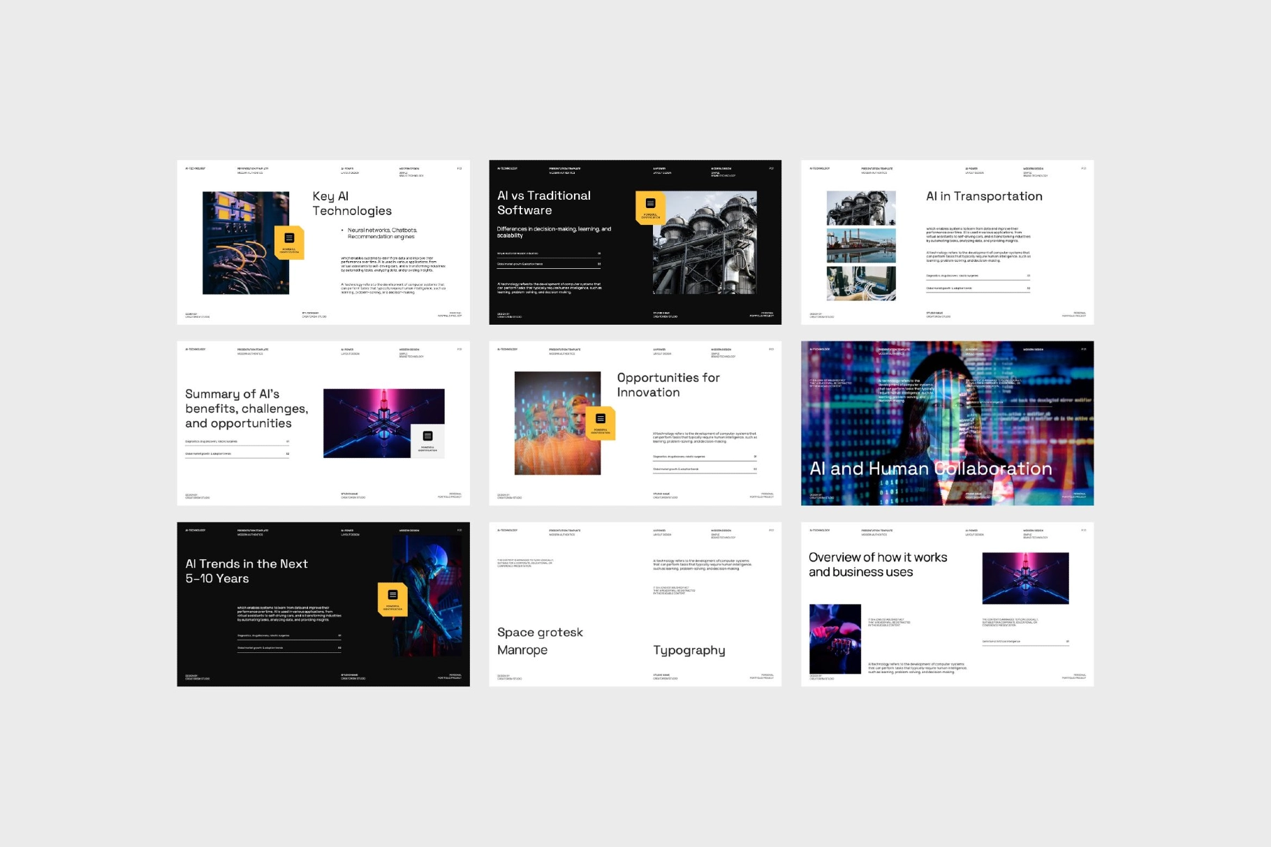 Montena - Brand AI Technology Google Slides