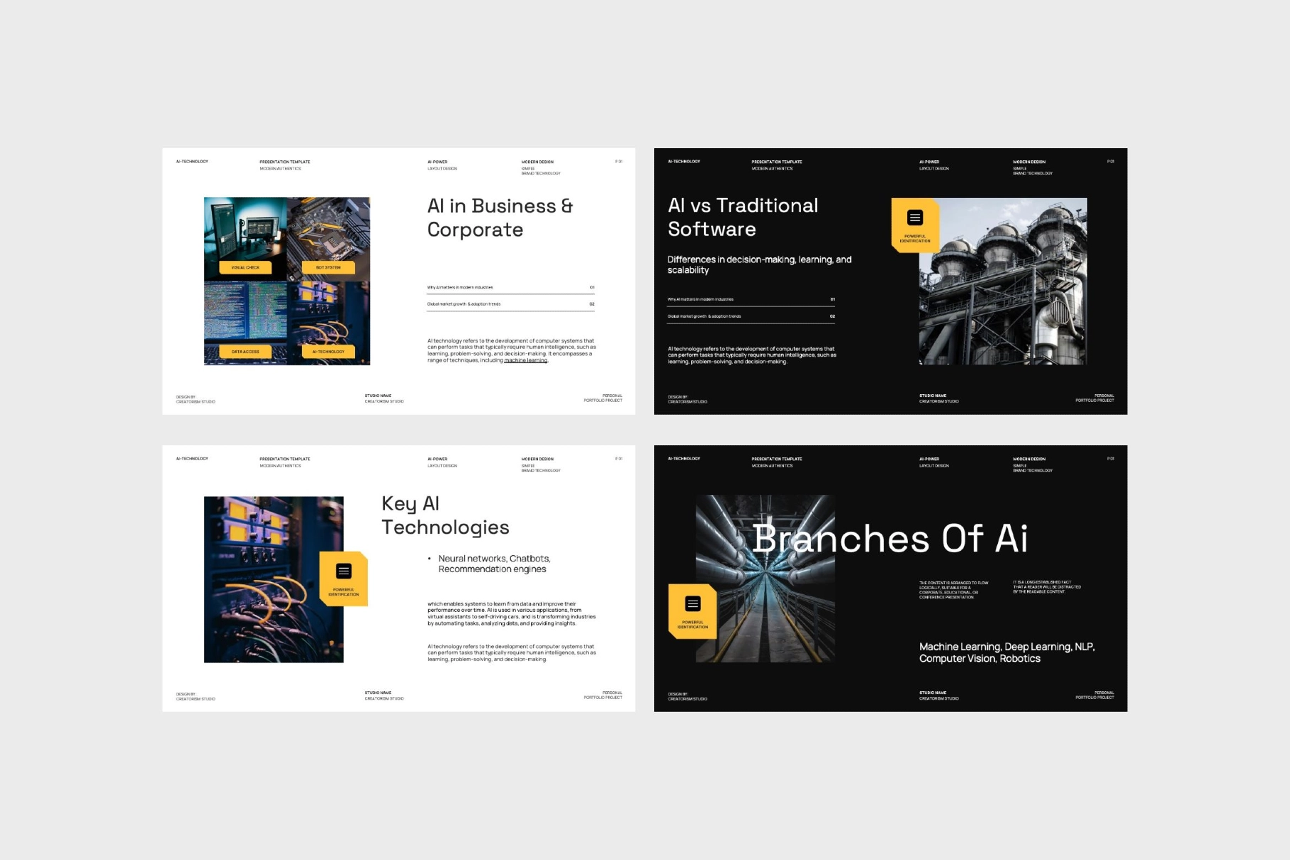 Keynote AI Technology Brand Template – Montena