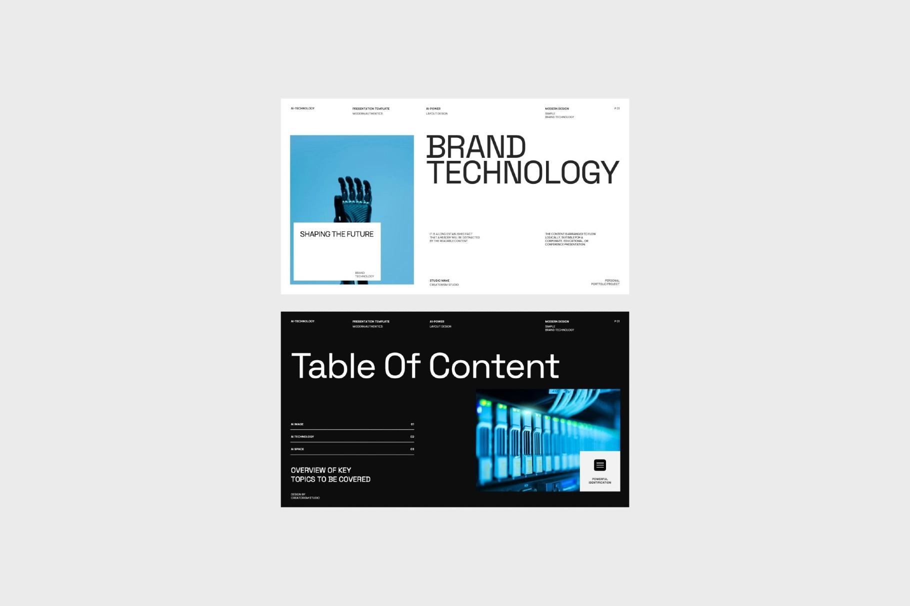 Keynote AI Technology Brand Template – Montena