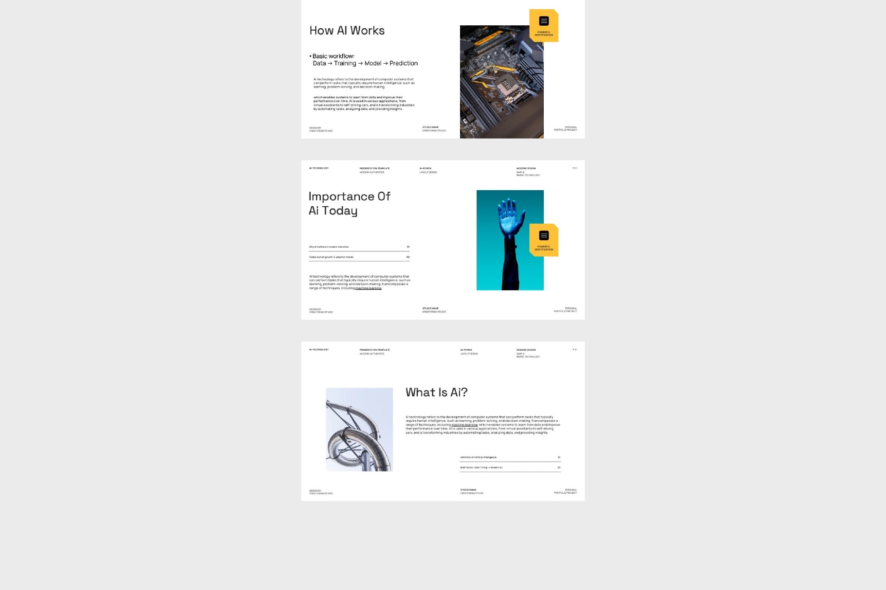 Keynote AI Technology Brand Template – Montena