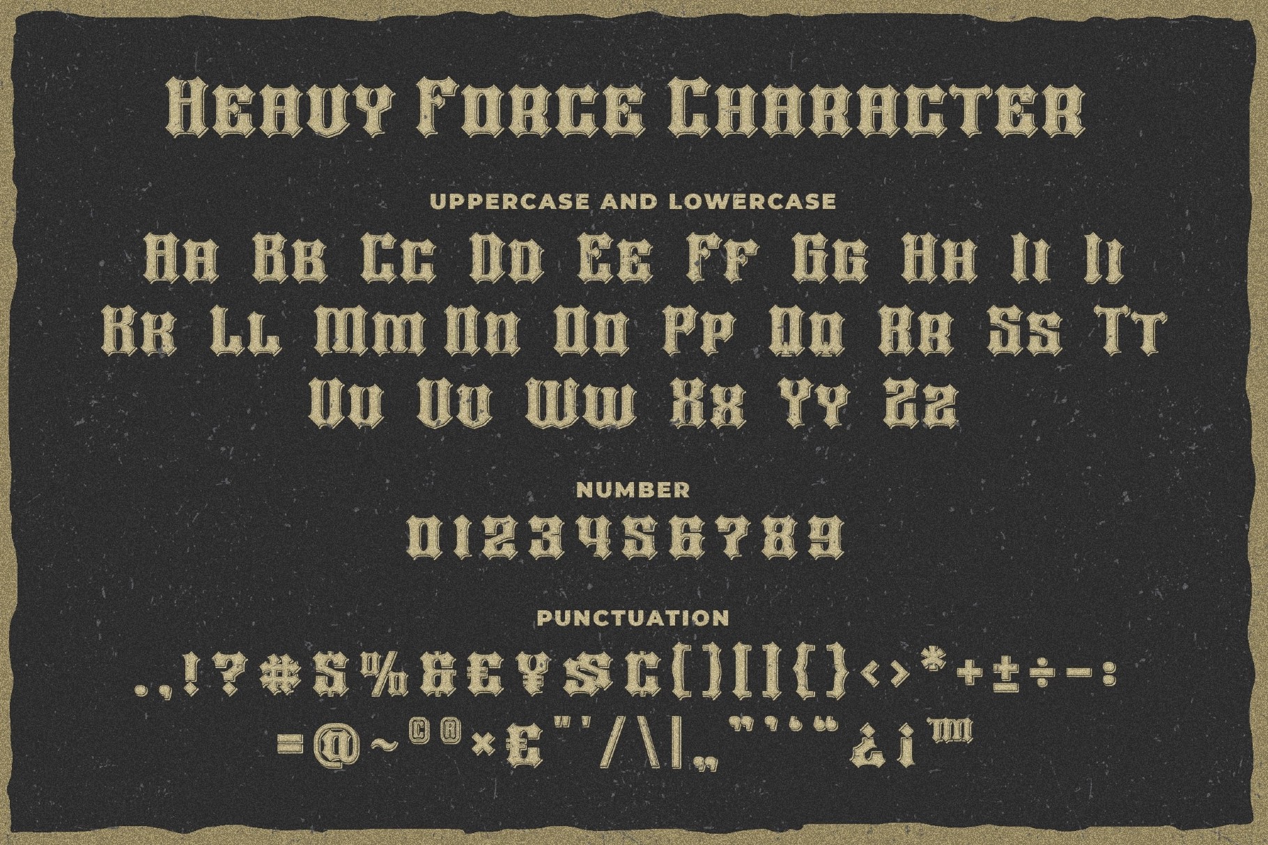Heavy Force a Sharp Display Font