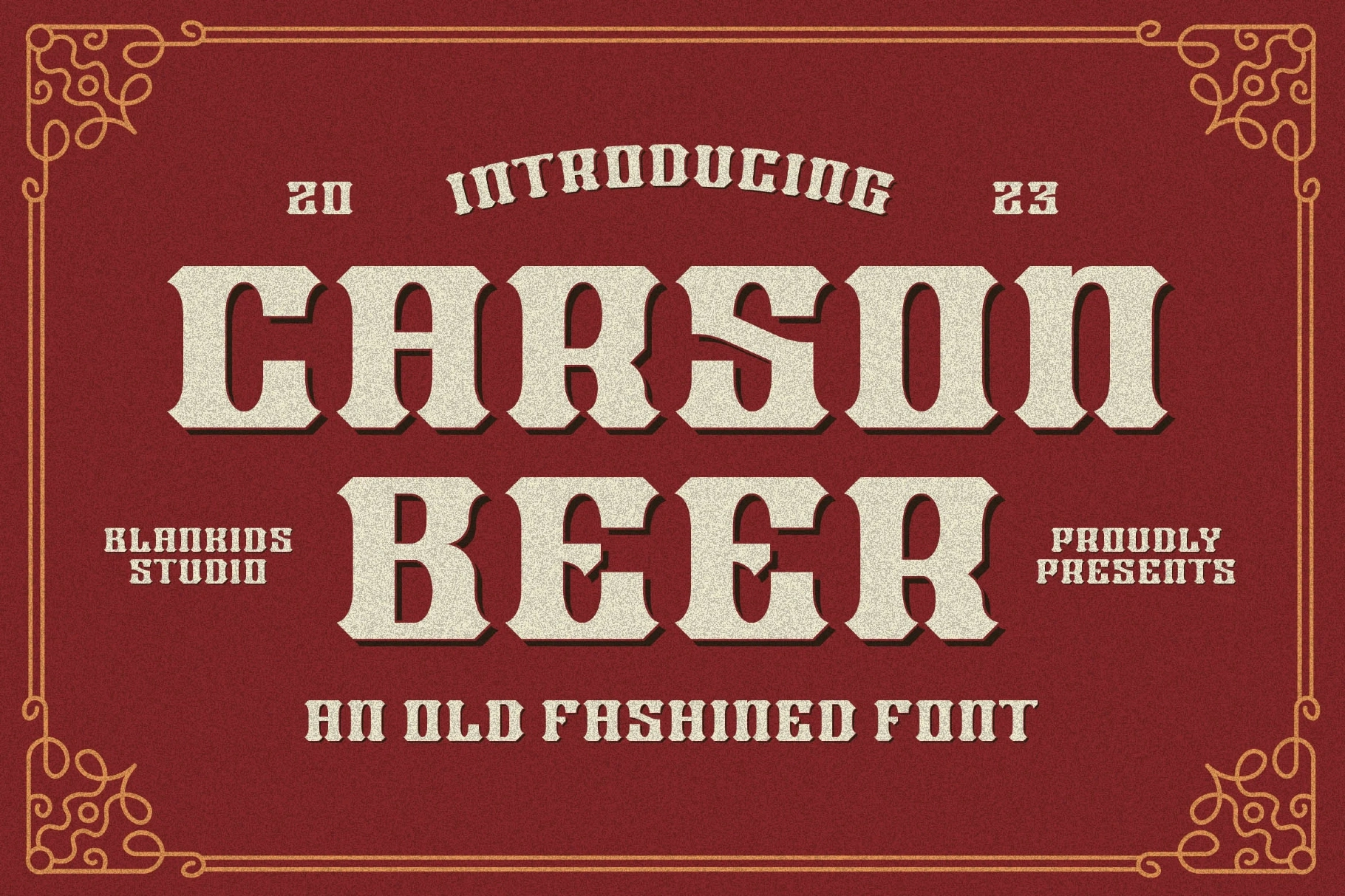 Carson Beer an Old Fashioned Font
