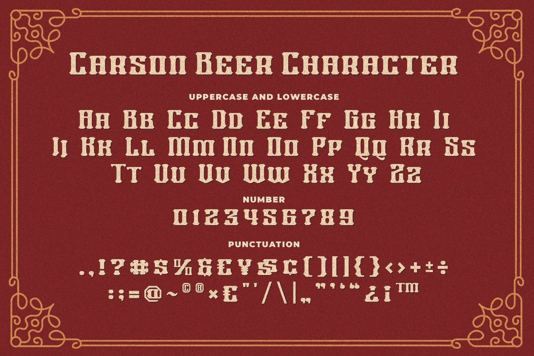 Carson Beer an Old Fashioned Font