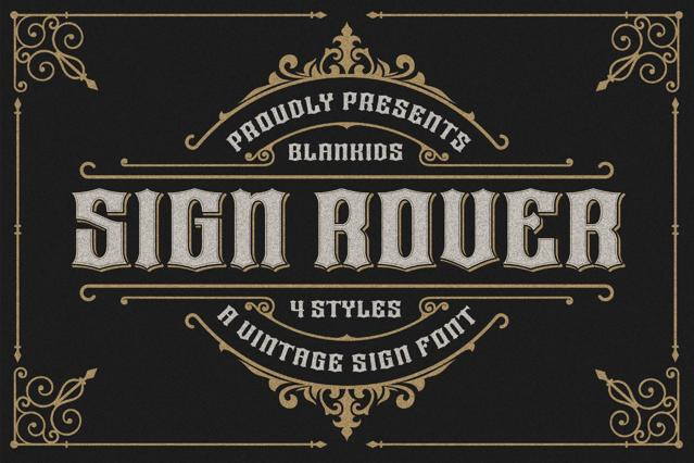 Sign Rover a Vintage Sign Display Font