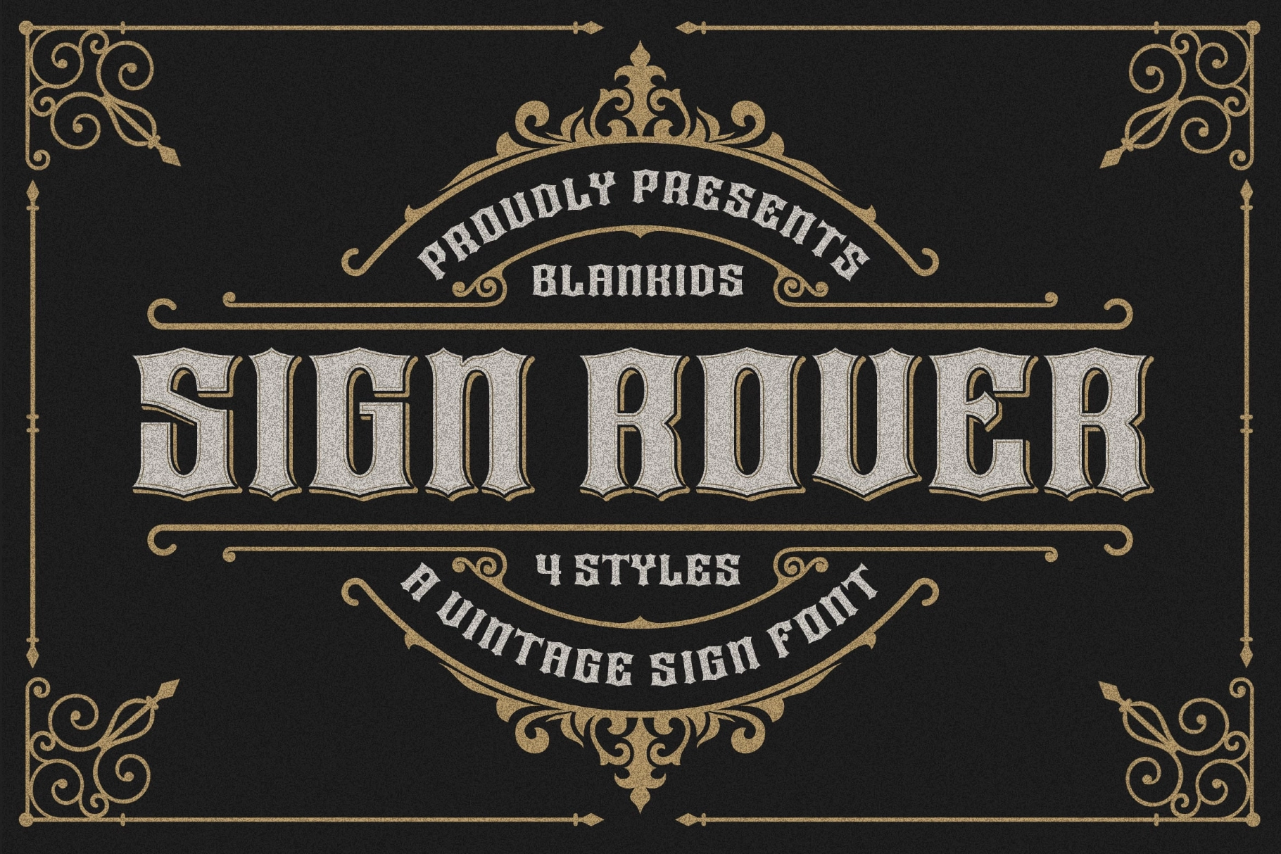 Sign Rover a Vintage Sign Display Font