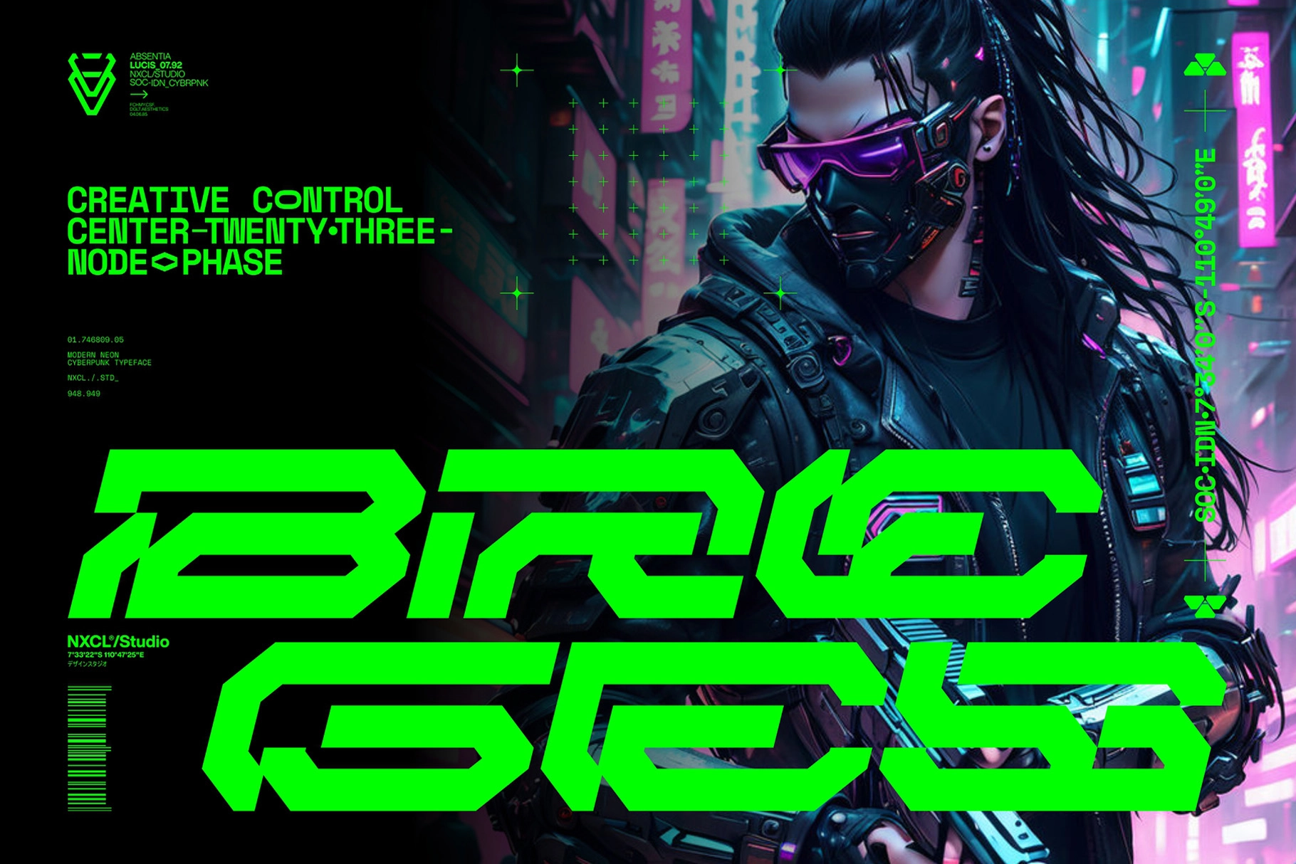 NCL Brayqose - Cyberpunk Futuristic Display Font
