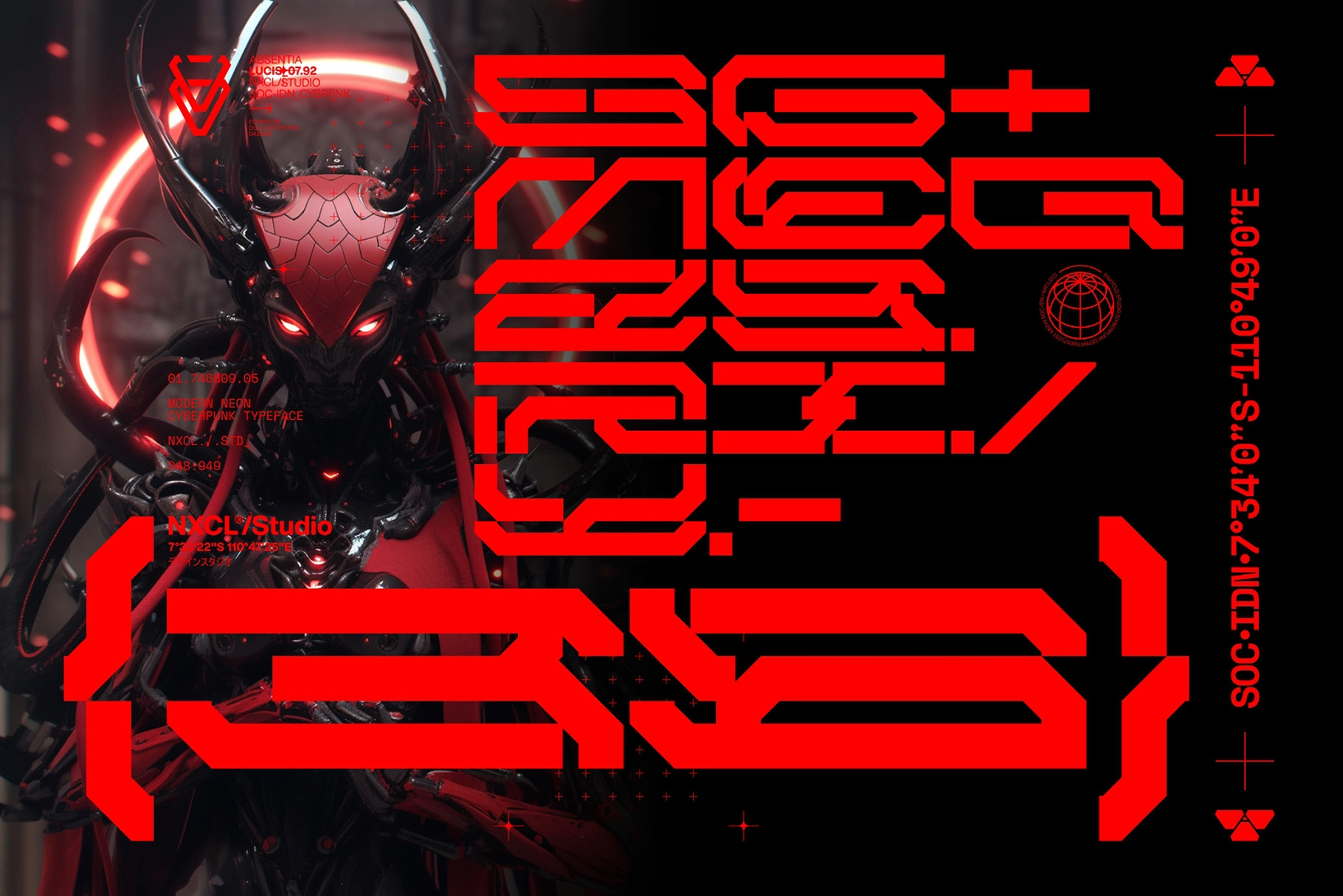 NCL Brayqose - Cyberpunk Futuristic Display Font