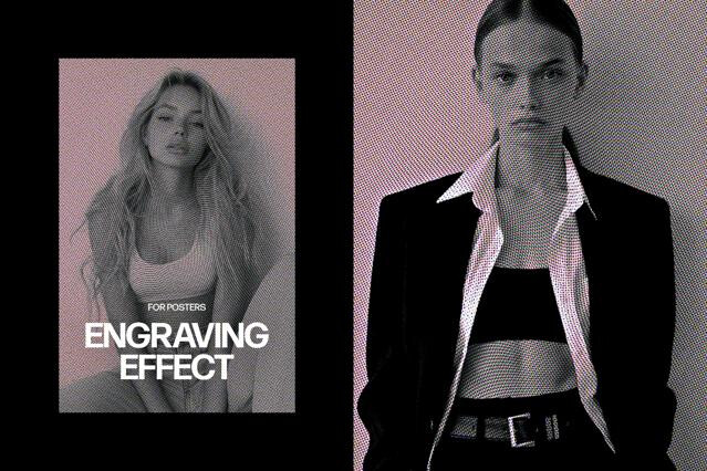 Engraving Poster Photo Effect