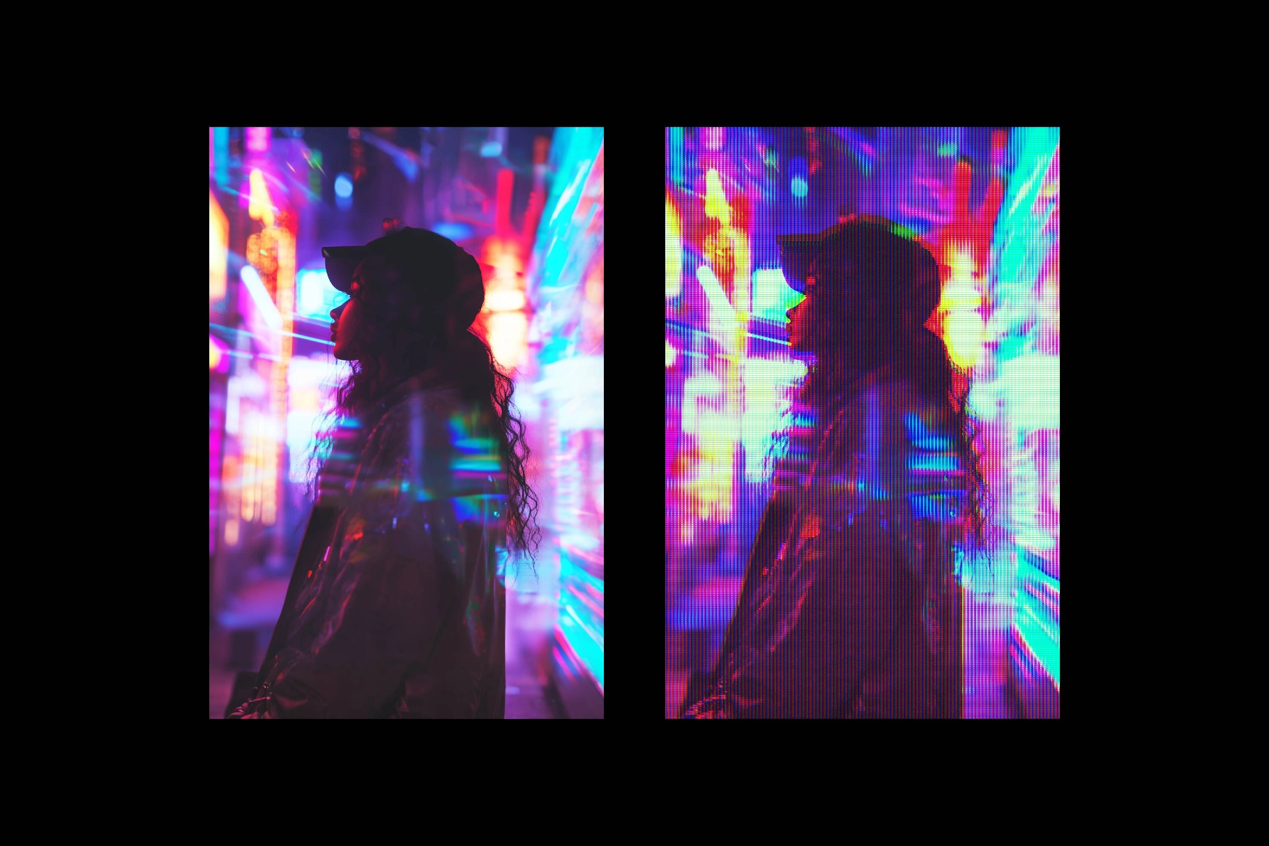 Cyber CRT Poster Photo Effect