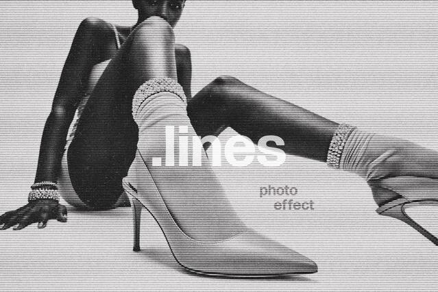 Lines Halftone Photo Effect