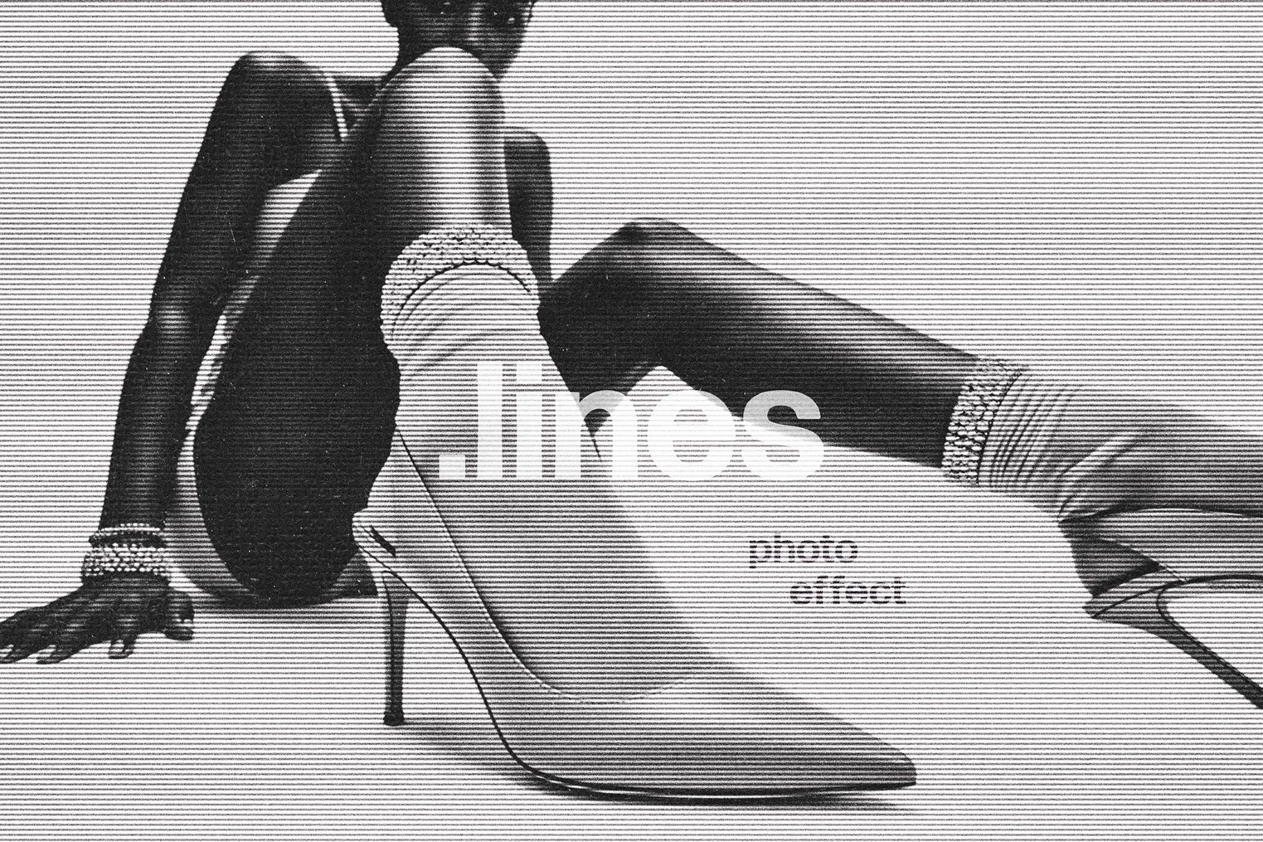 Lines Halftone Photo Effect