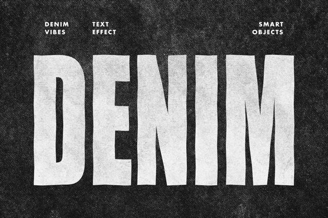 Denim Grunge Text Effect