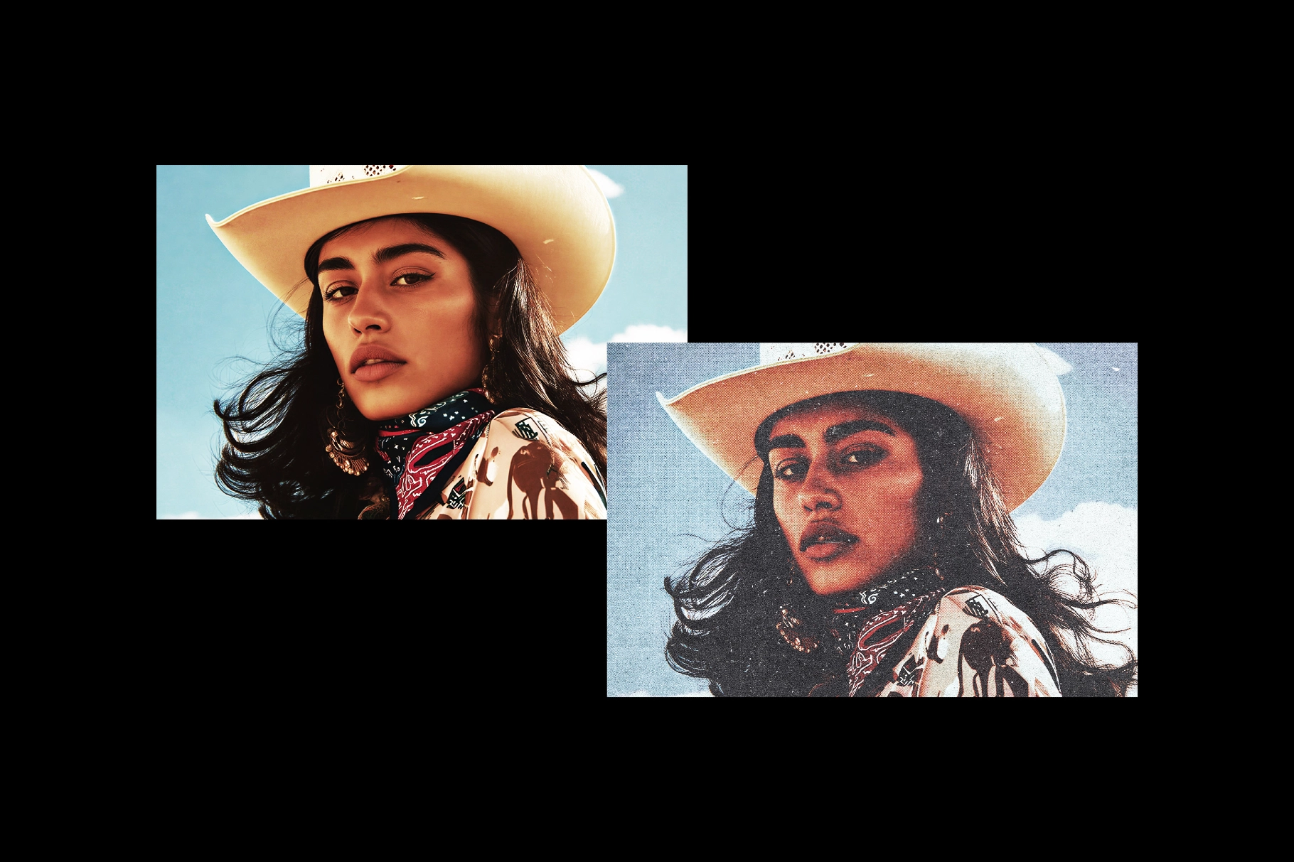 Retro Postcard Photo Effect