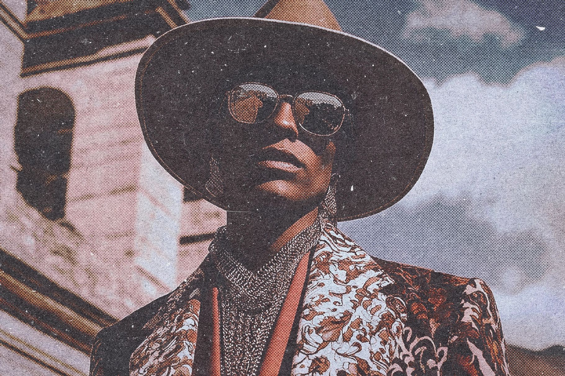 Retro Postcard Photo Effect