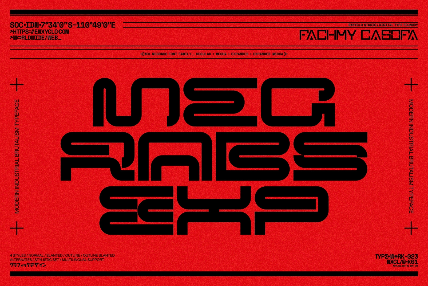 Megrabs - Futuristic Mecha Font Family