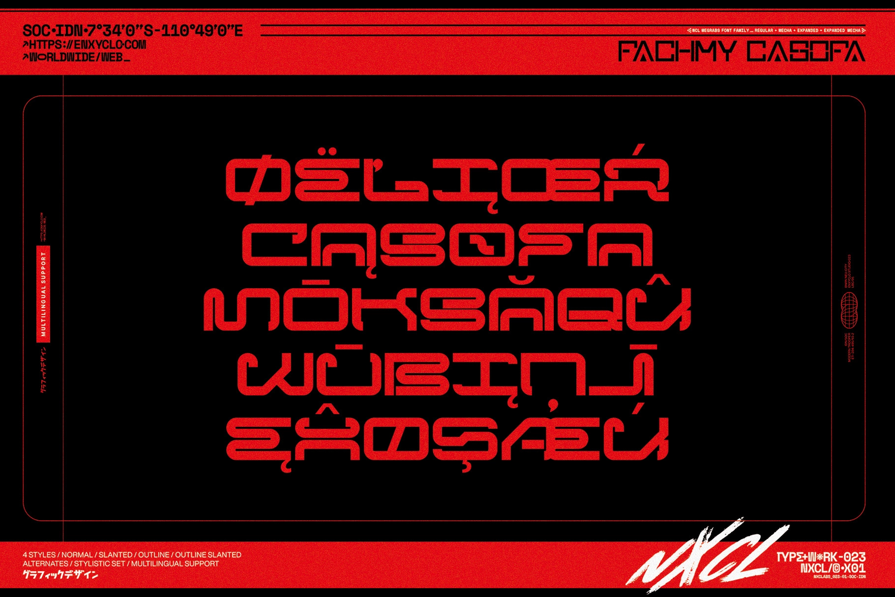 Megrabs - Futuristic Mecha Font Family