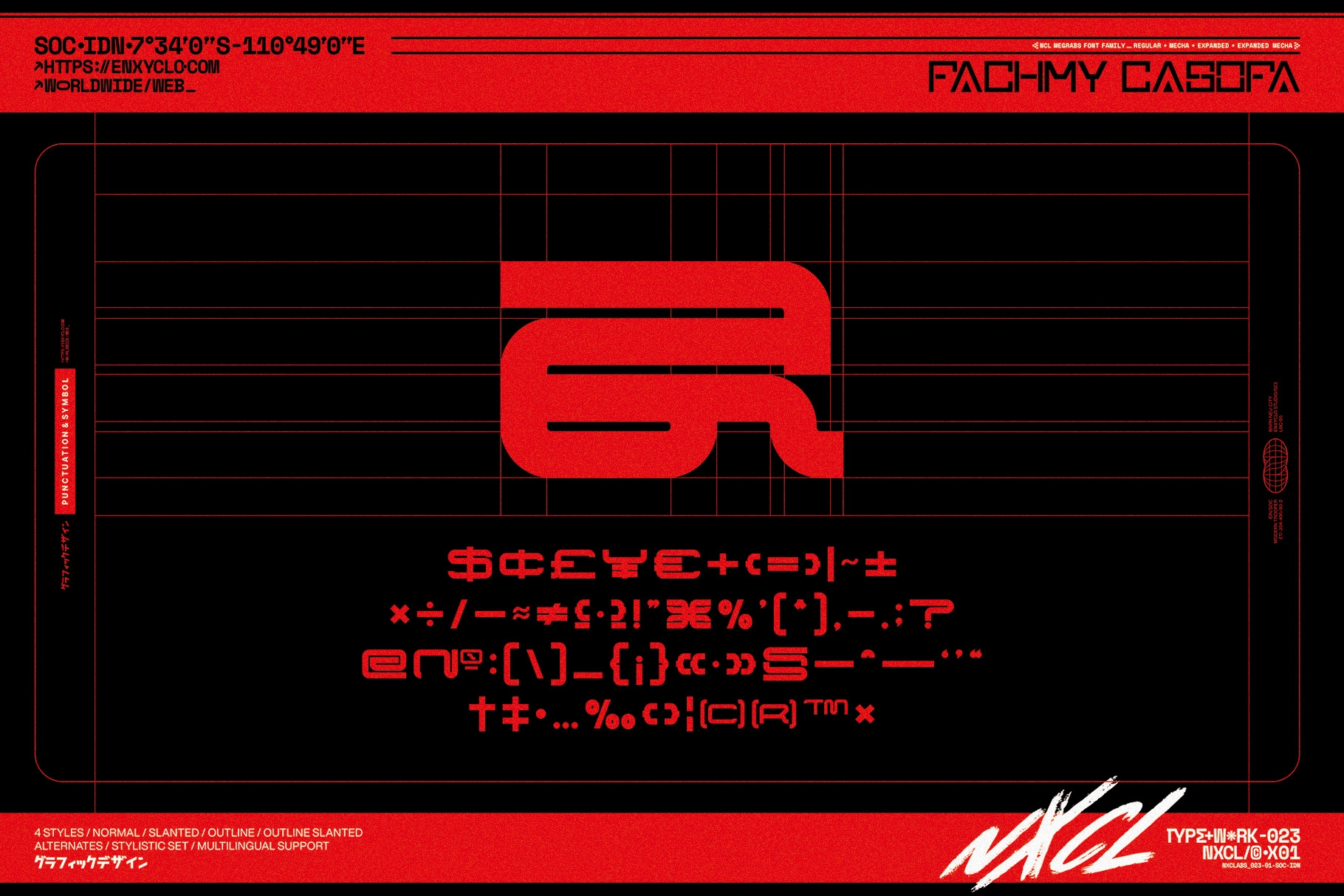 Megrabs - Futuristic Mecha Font Family