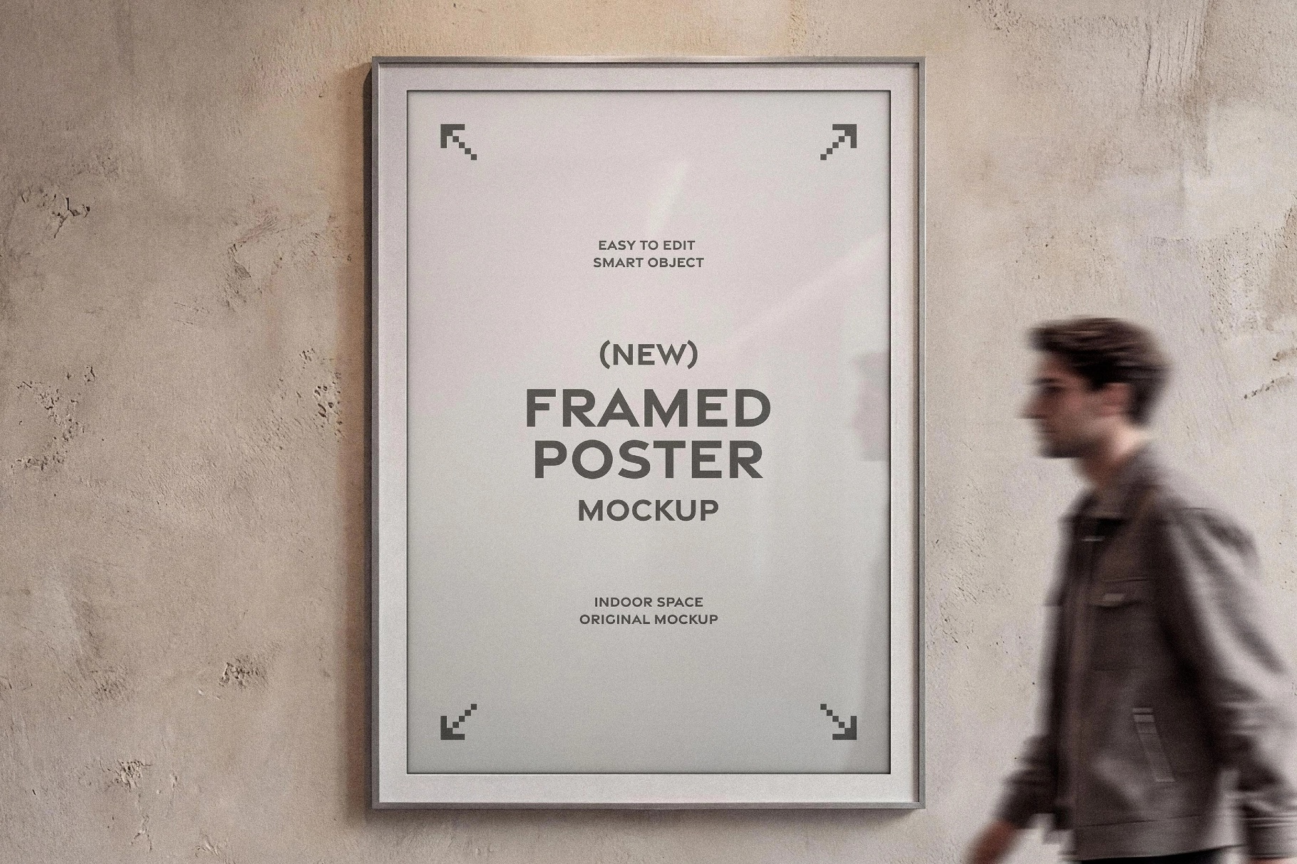 Indoor Framed Poster Mockup