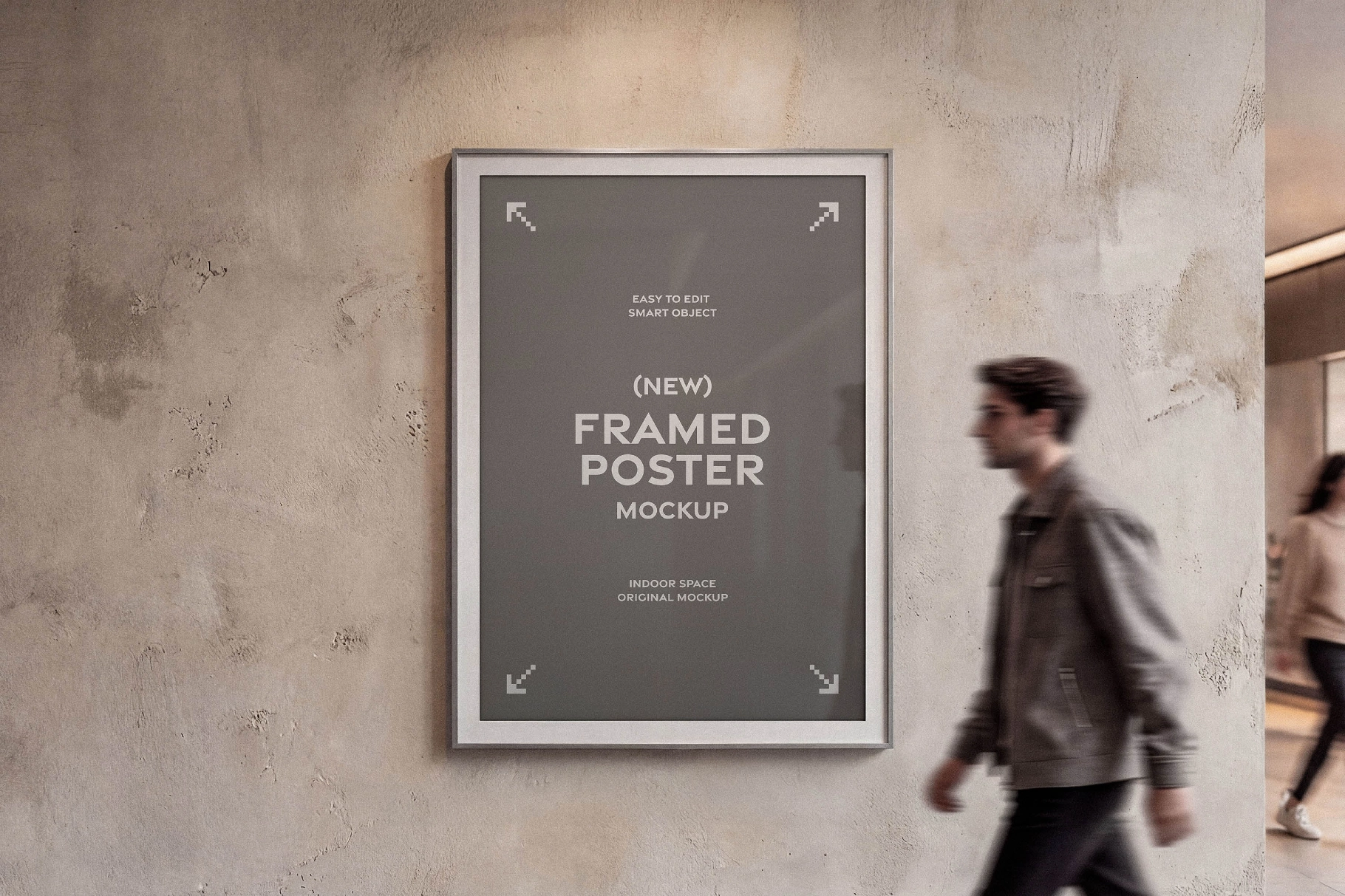 Indoor Framed Poster Mockup