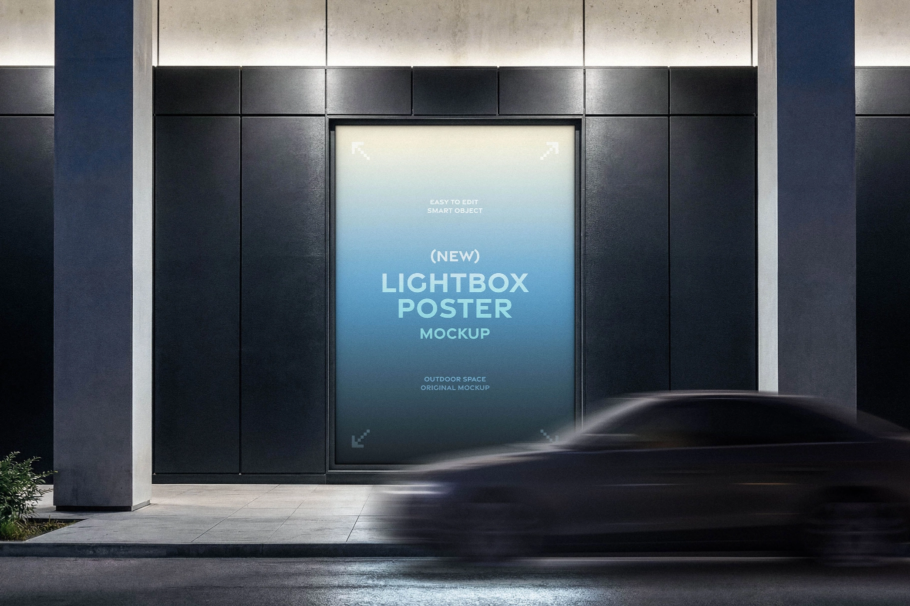 Outdoor Lightbox Poster Mockup