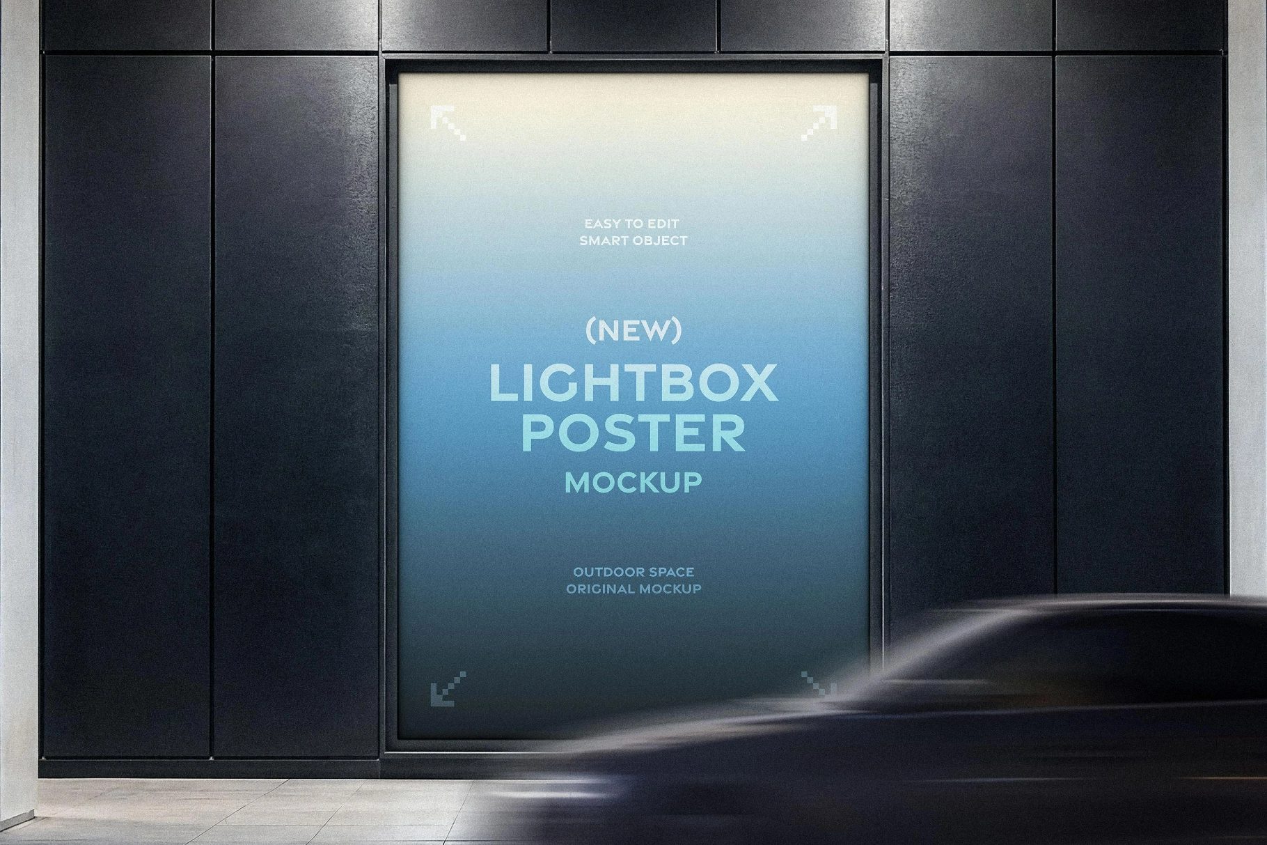 Outdoor Lightbox Poster Mockup