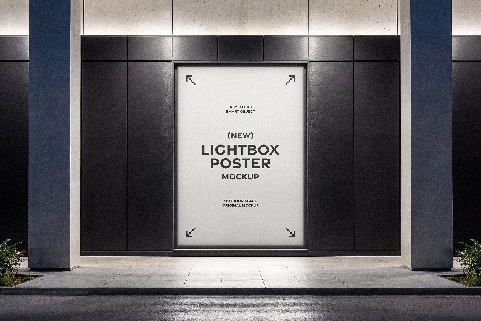 Outdoor Lightbox Poster Mockup