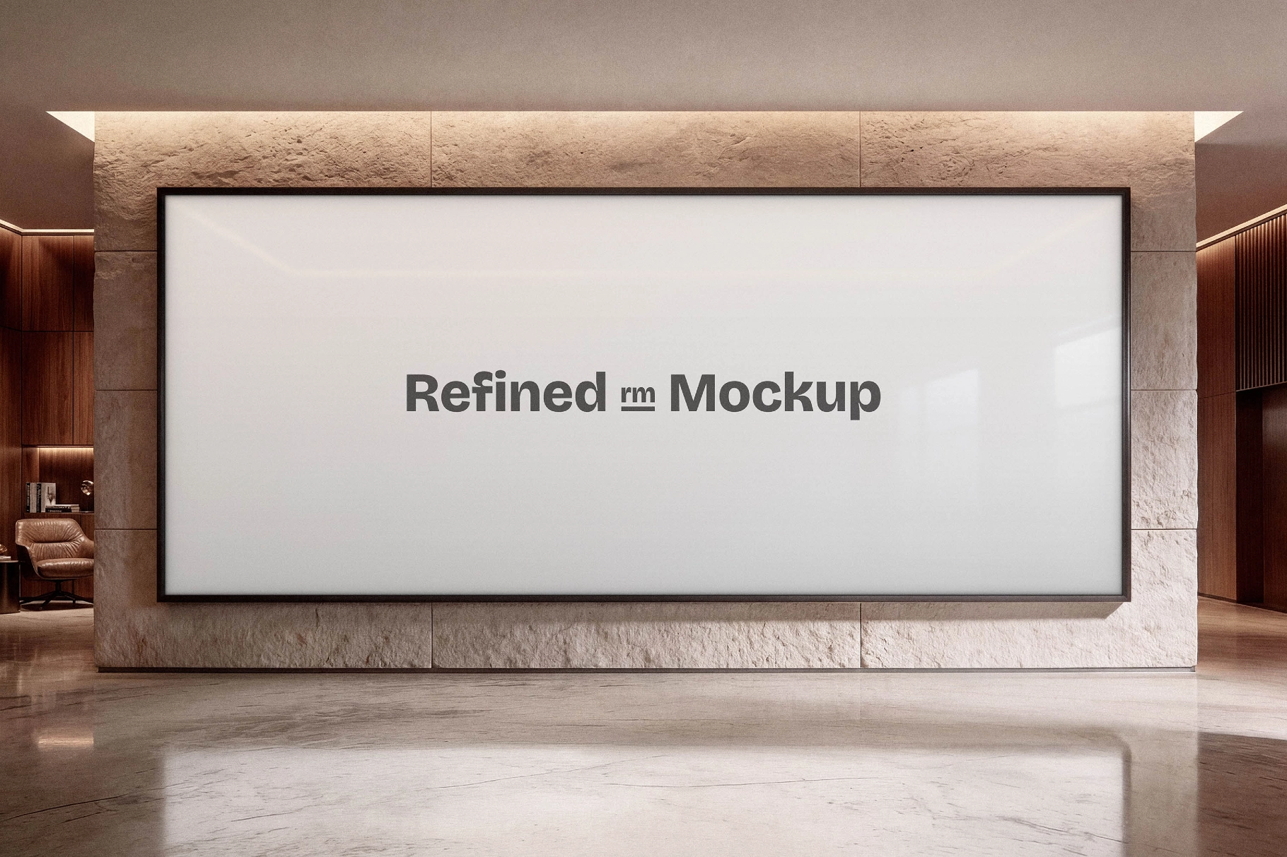 Lobby Advertising Display Mockup