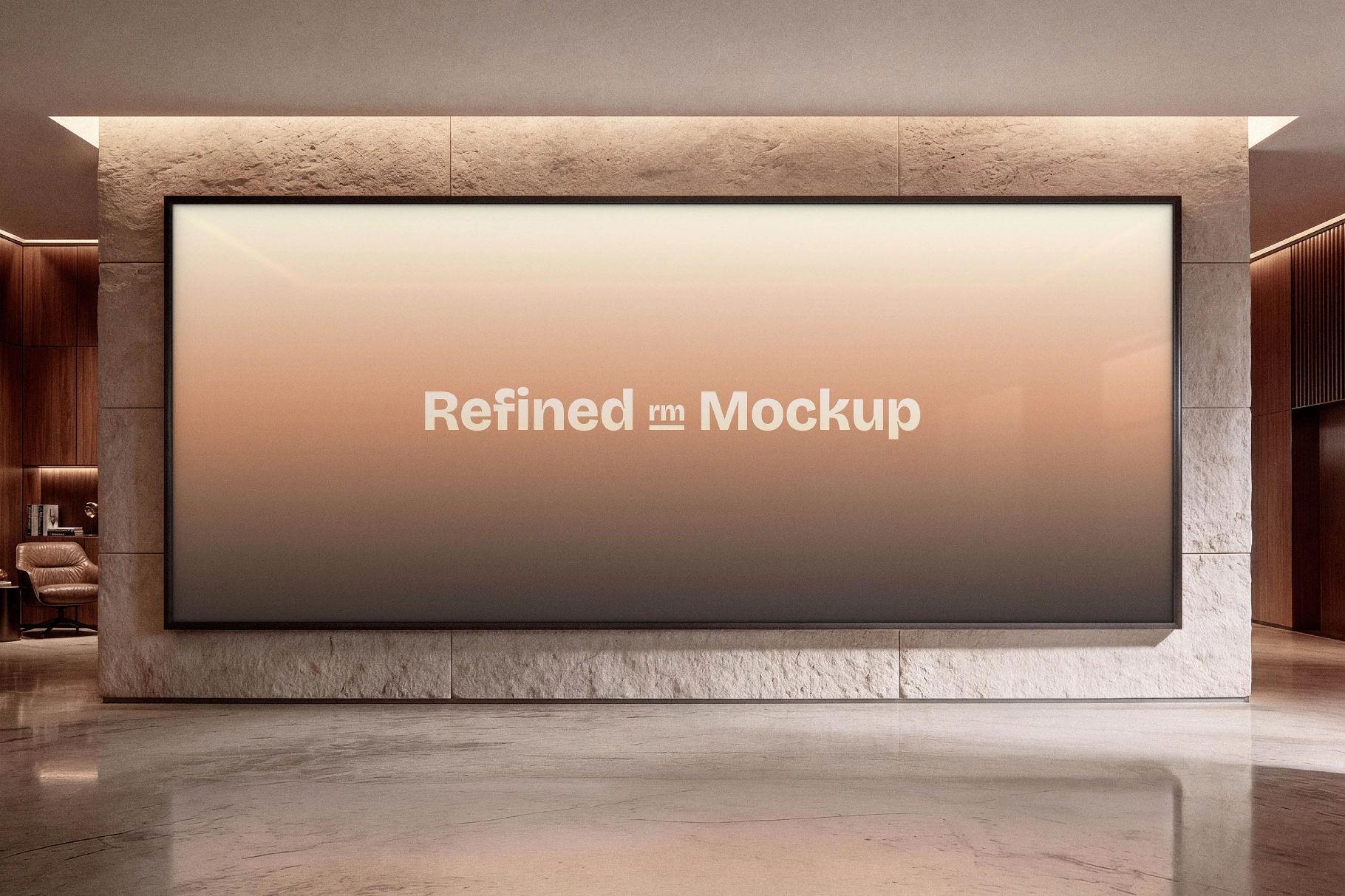 Lobby Advertising Display Mockup