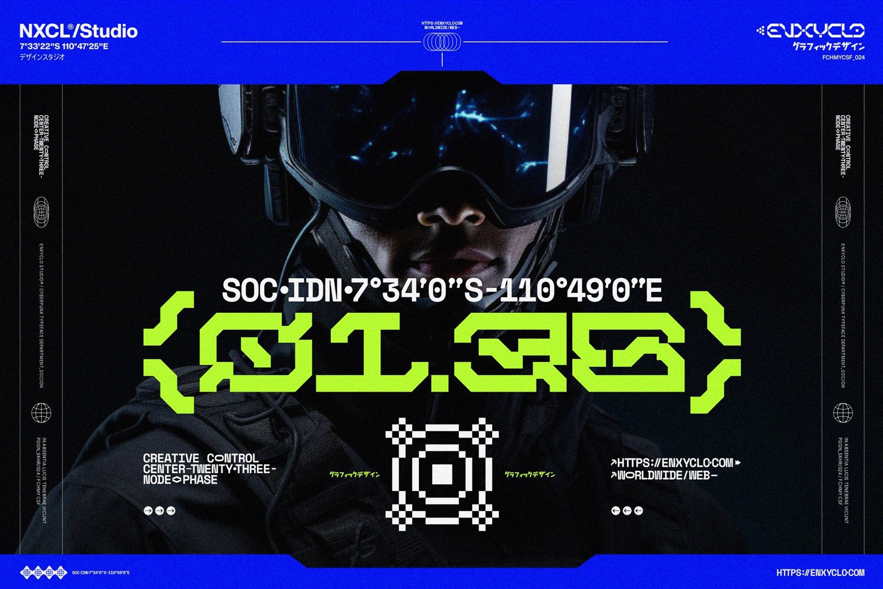 NCL Graxe Beosa - Cyberpunk Display Font Family