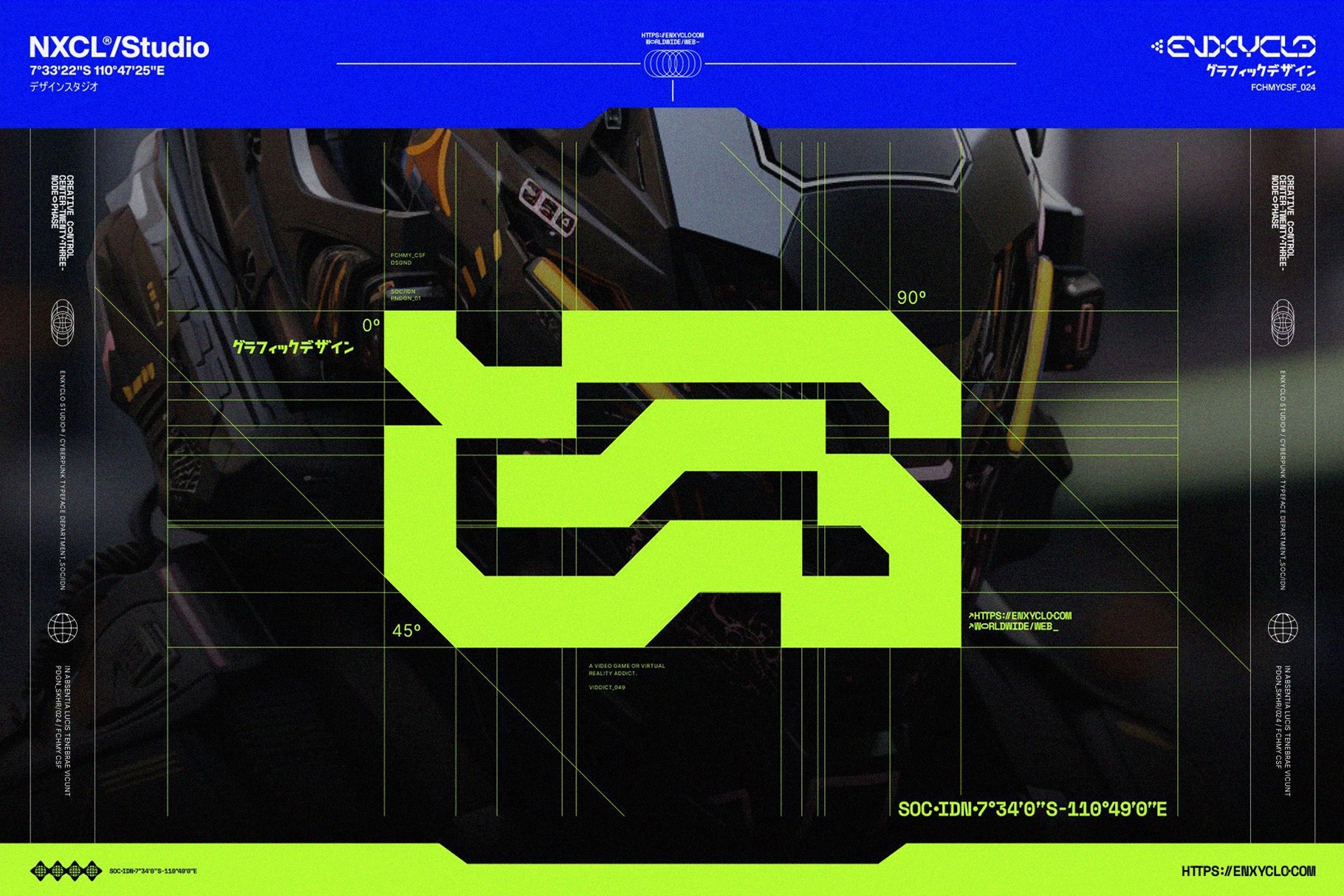 NCL Graxe Beosa - Cyberpunk Display Font Family