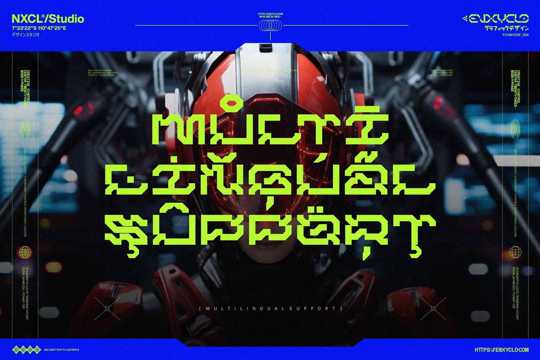 NCL Graxe Beosa - Cyberpunk Display Font Family