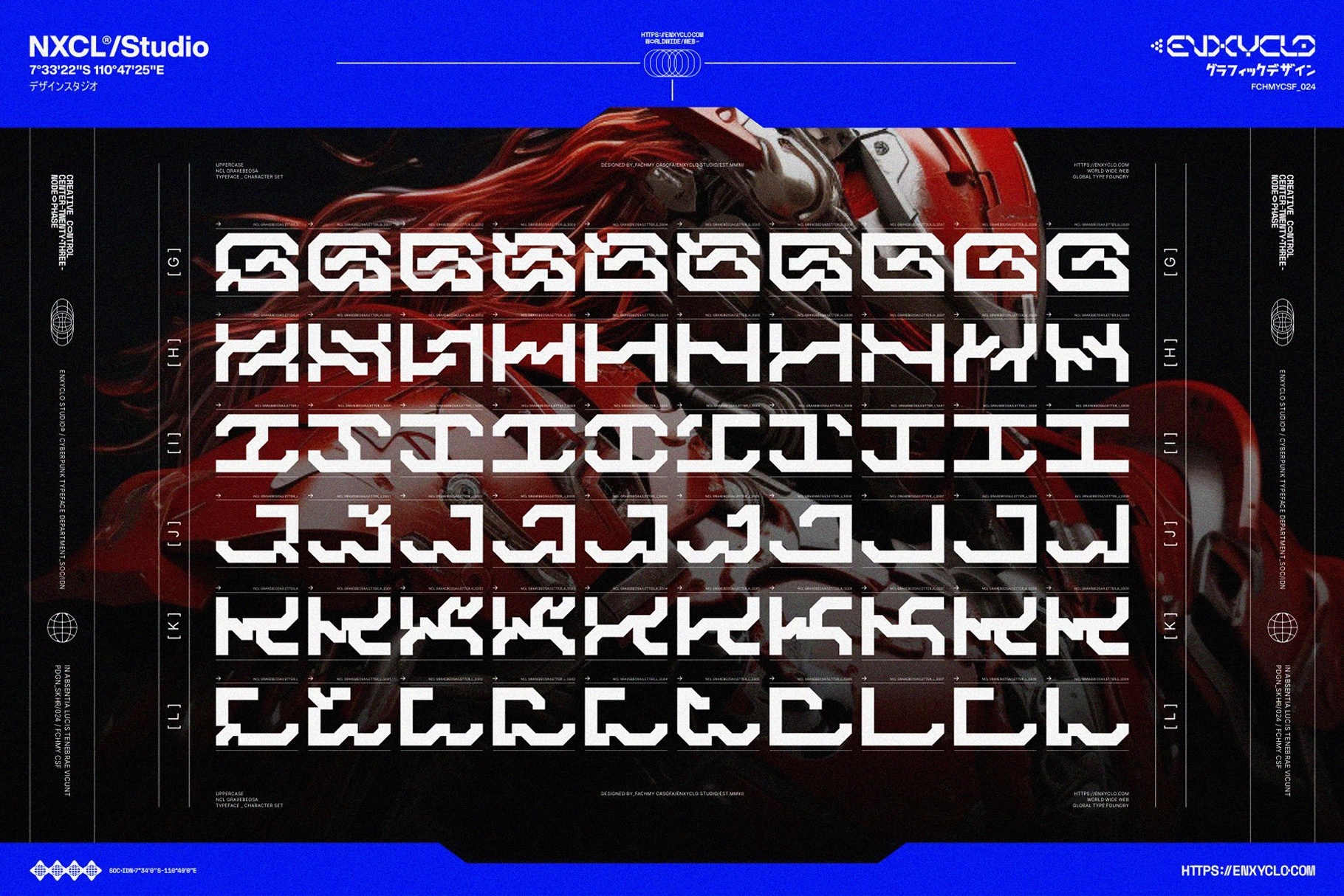 NCL Graxe Beosa - Cyberpunk Display Font Family