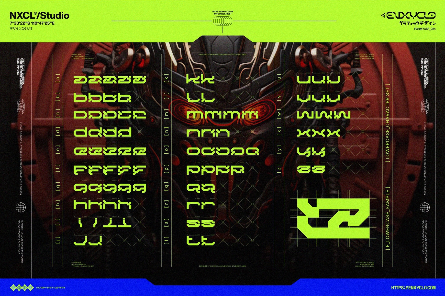 NCL Graxe Beosa - Cyberpunk Display Font Family