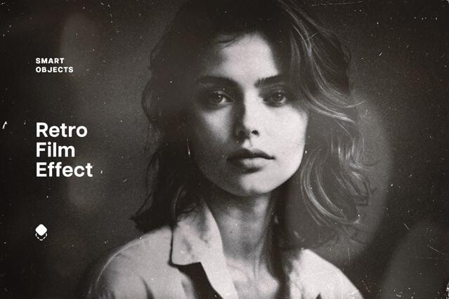 Monochrome Retro Film Effect