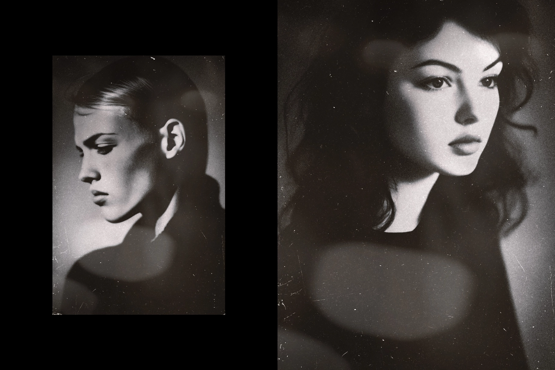 Monochrome Retro Film Effect