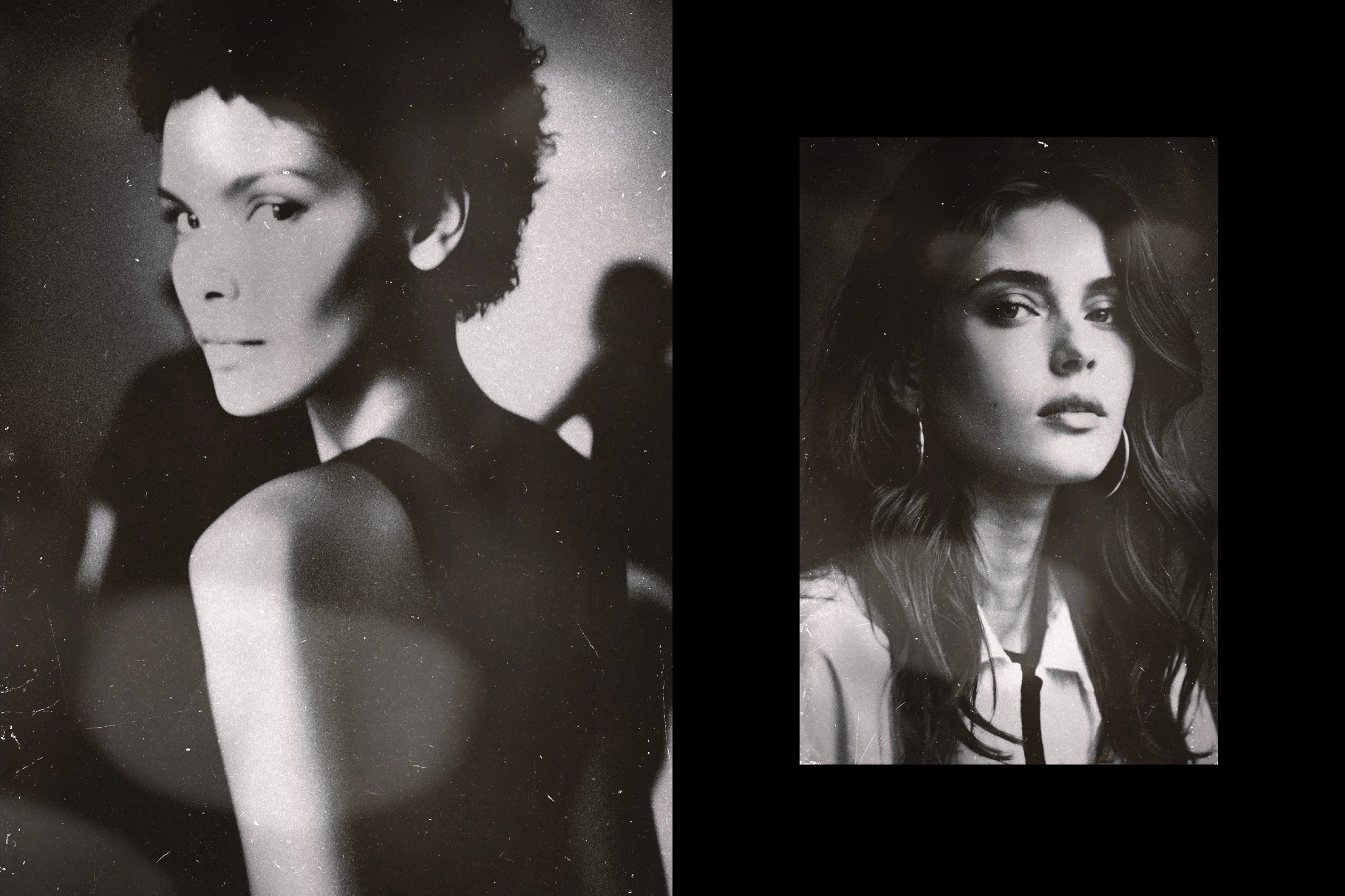 Monochrome Retro Film Effect