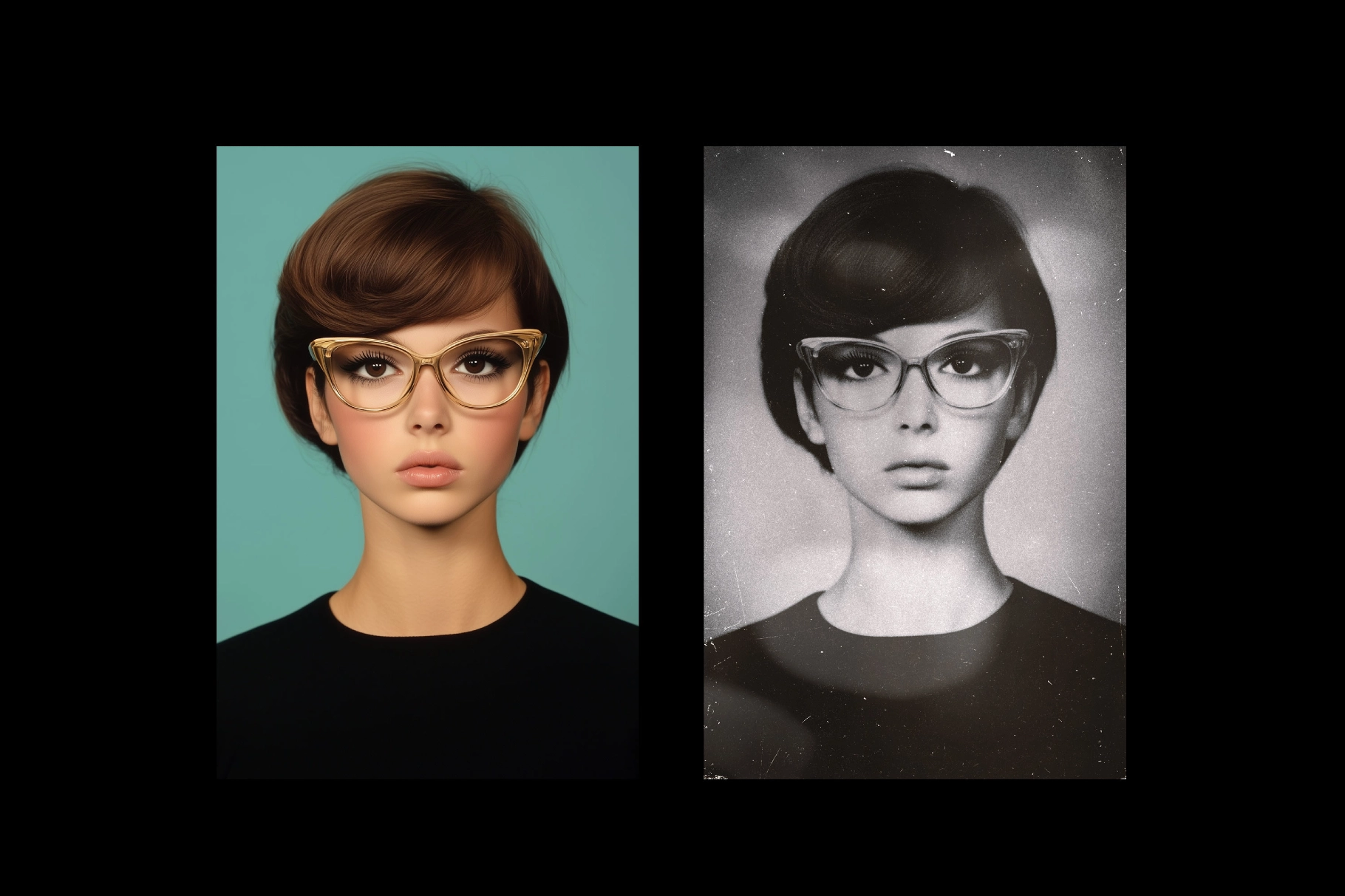 Monochrome Retro Film Effect