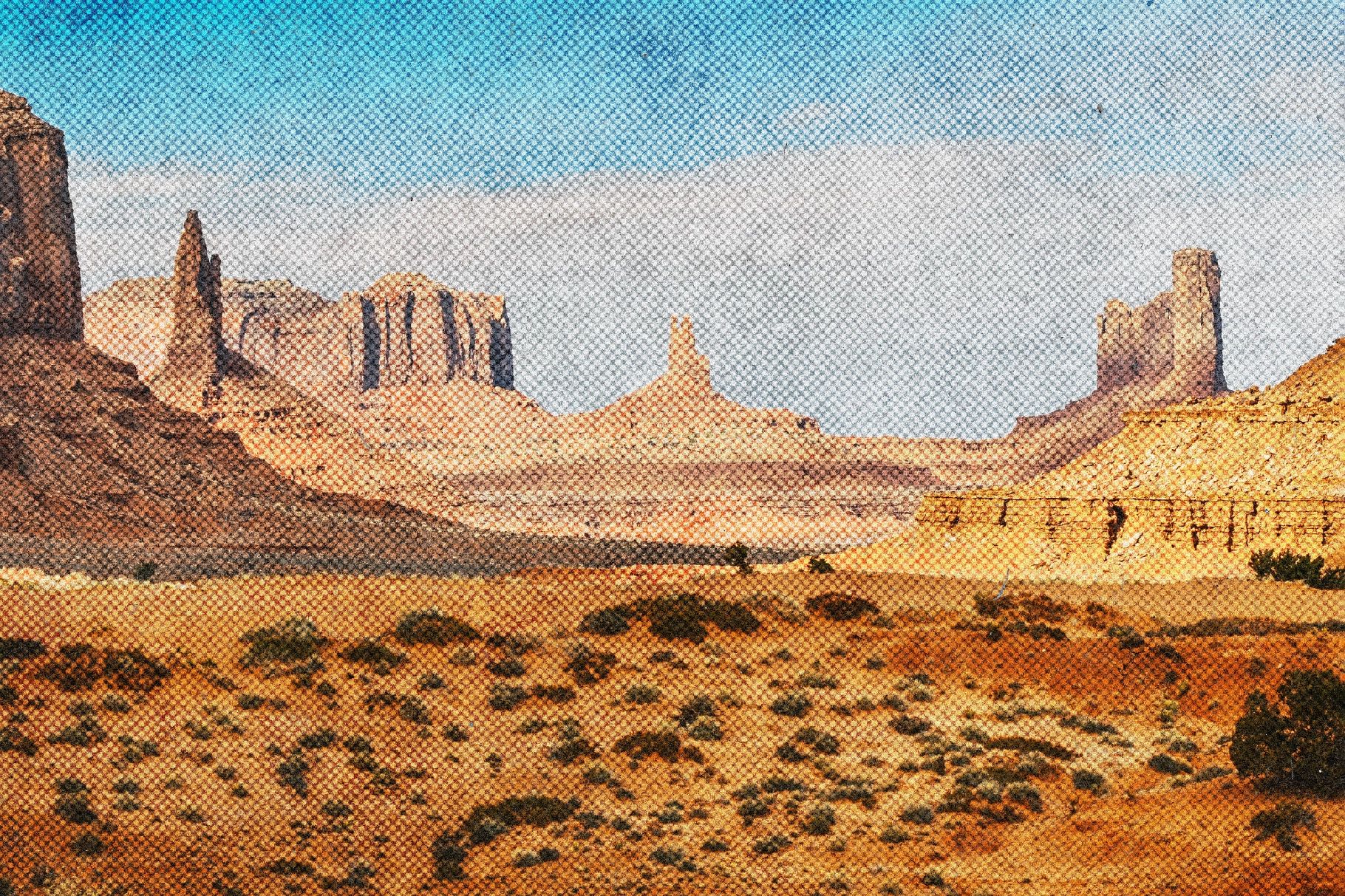 Halftone Print Photo Effect