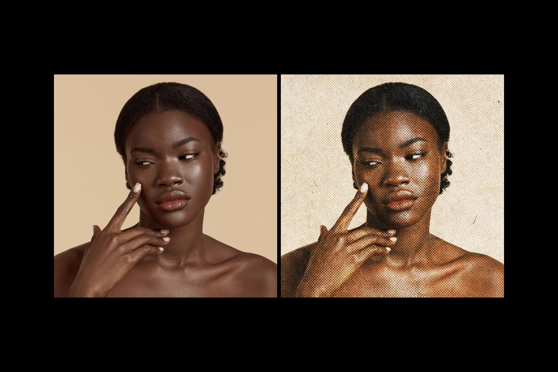 Halftone Print Photo Effect