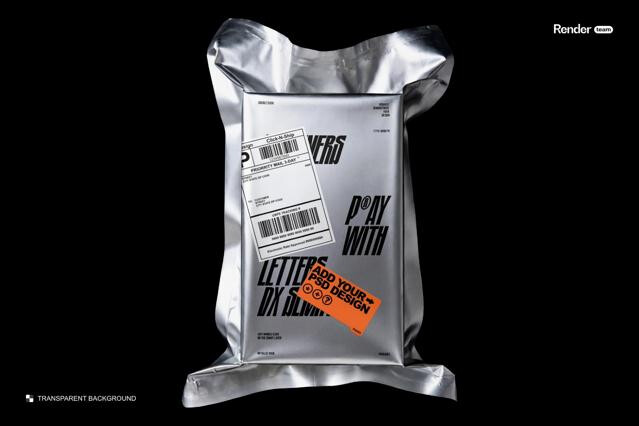 Metallic Foil Bag Mockup