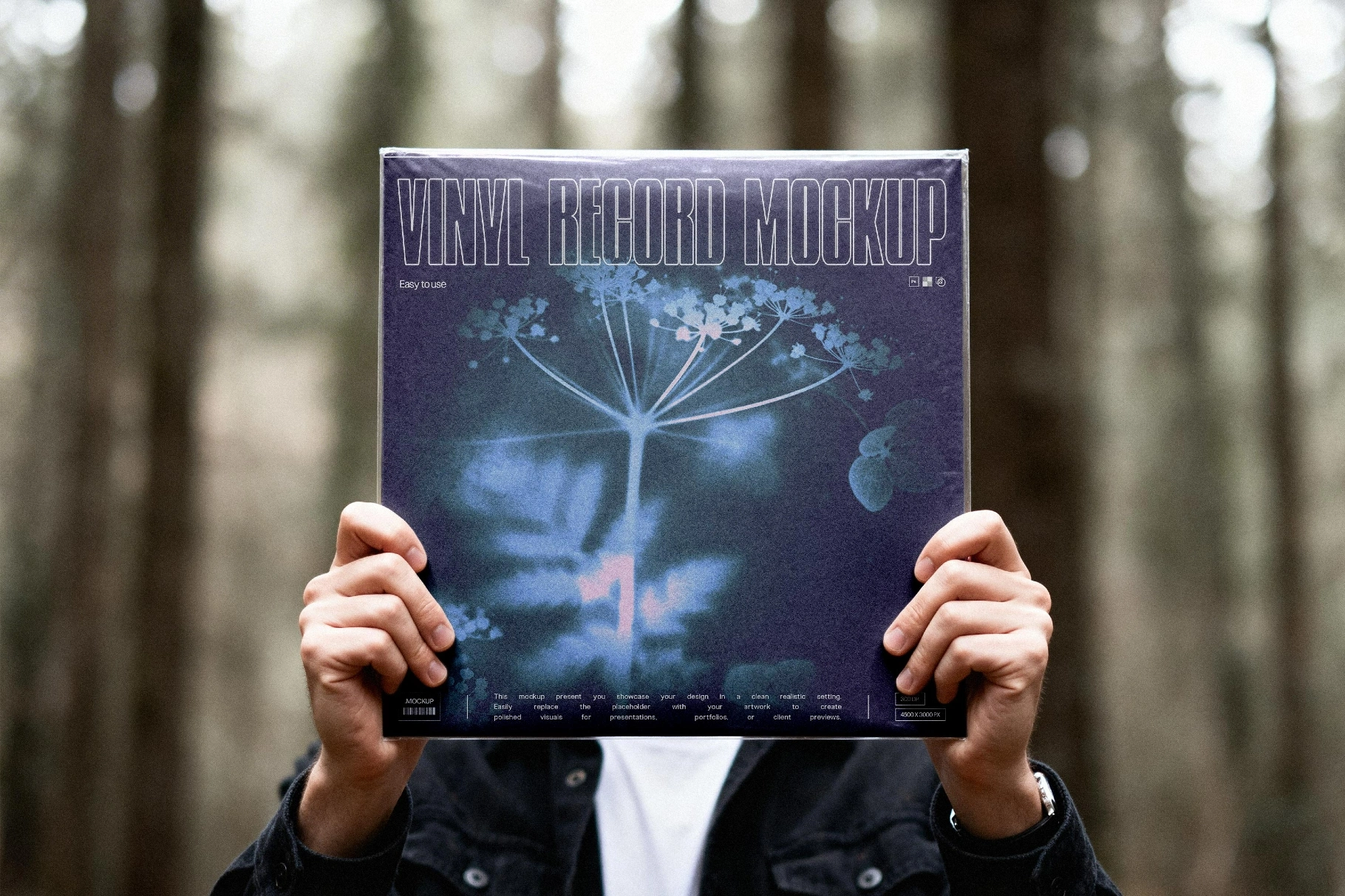 Outdoor Vinyl Record Cover Mockup