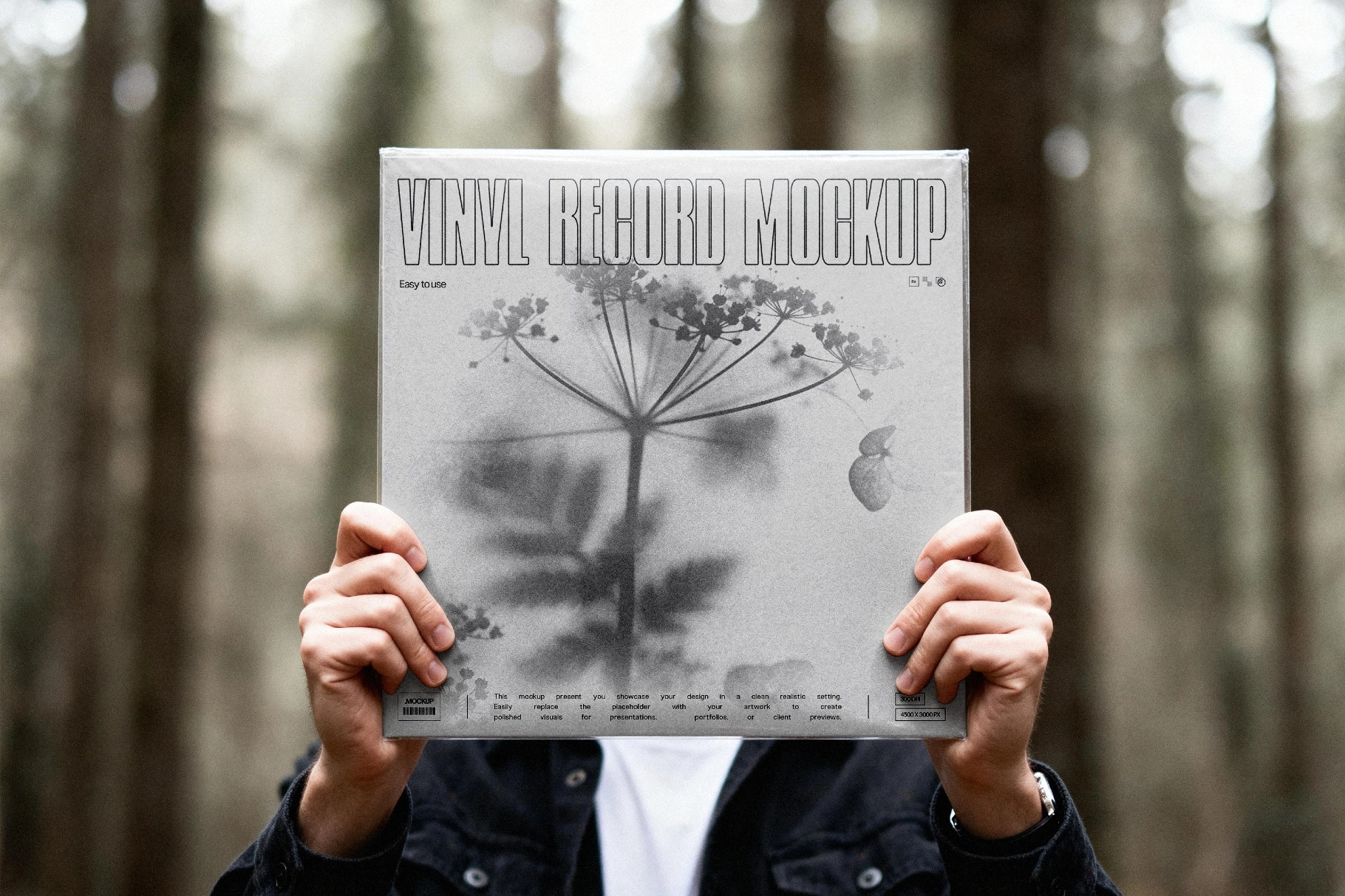 Outdoor Vinyl Record Cover Mockup