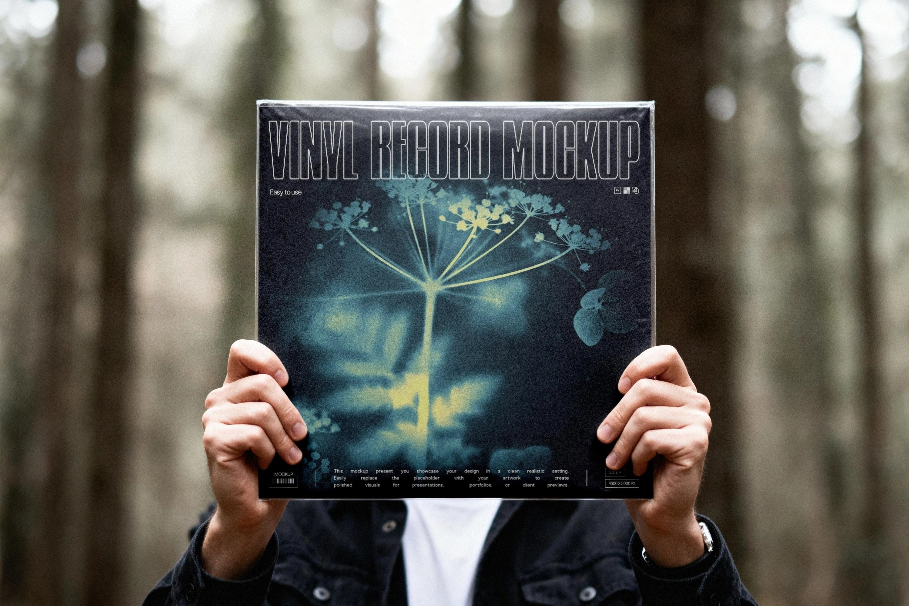 Outdoor Vinyl Record Cover Mockup