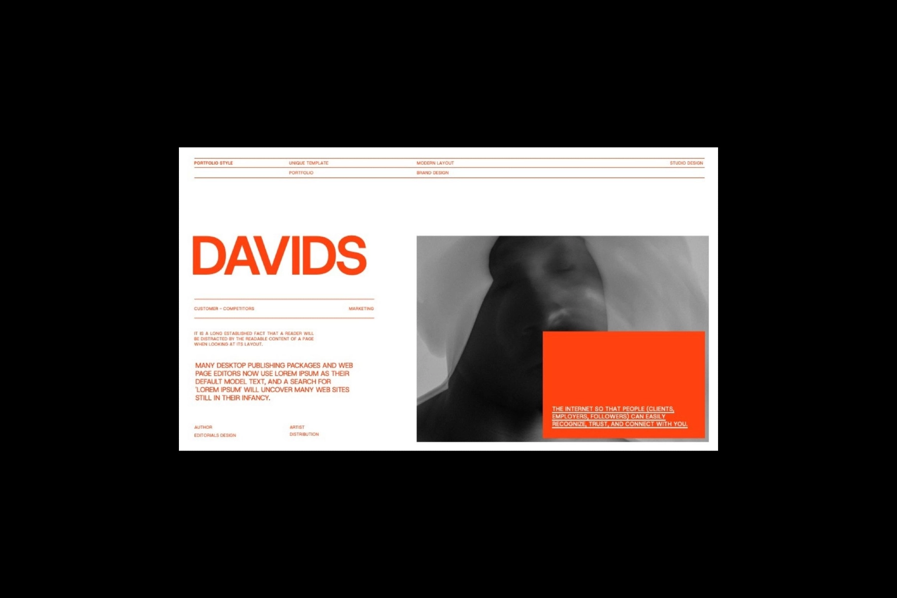 Davids - Brand Portfolio Google Slides Template