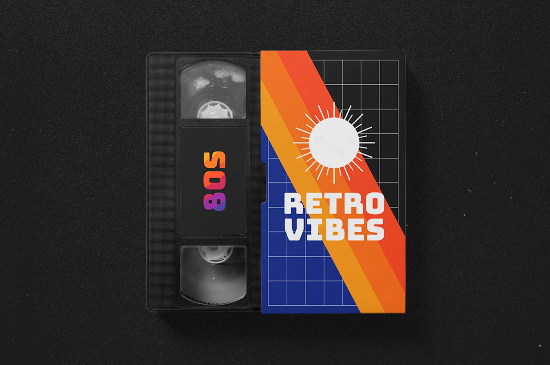15 VHS 80s Retro Style Badges