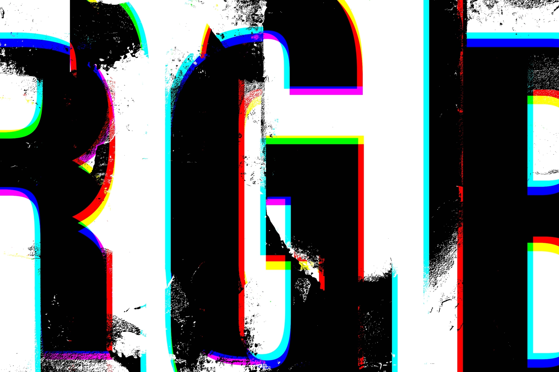 Displace RGB Text Effect
