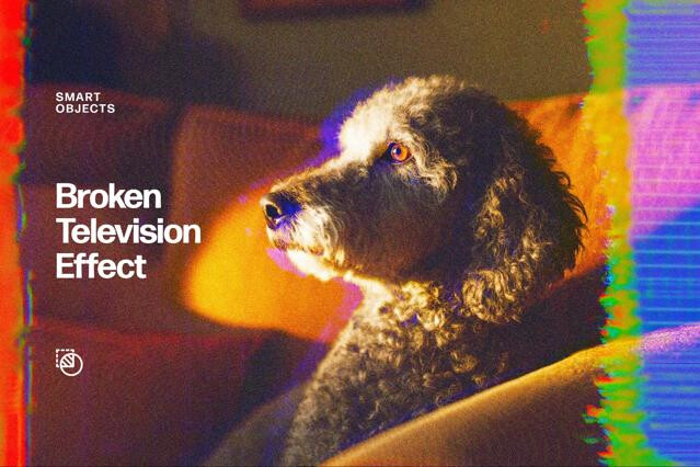 Broken Television Photo Effect